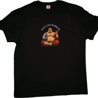T-Shirt "Dick und durstig" (Stainless Steel)