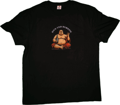 T-Shirt "Dick und durstig" (Stainless Steel)