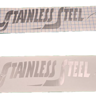 Heckscheiben-Aufkleber "Bandlogo" (Stainless Steel)